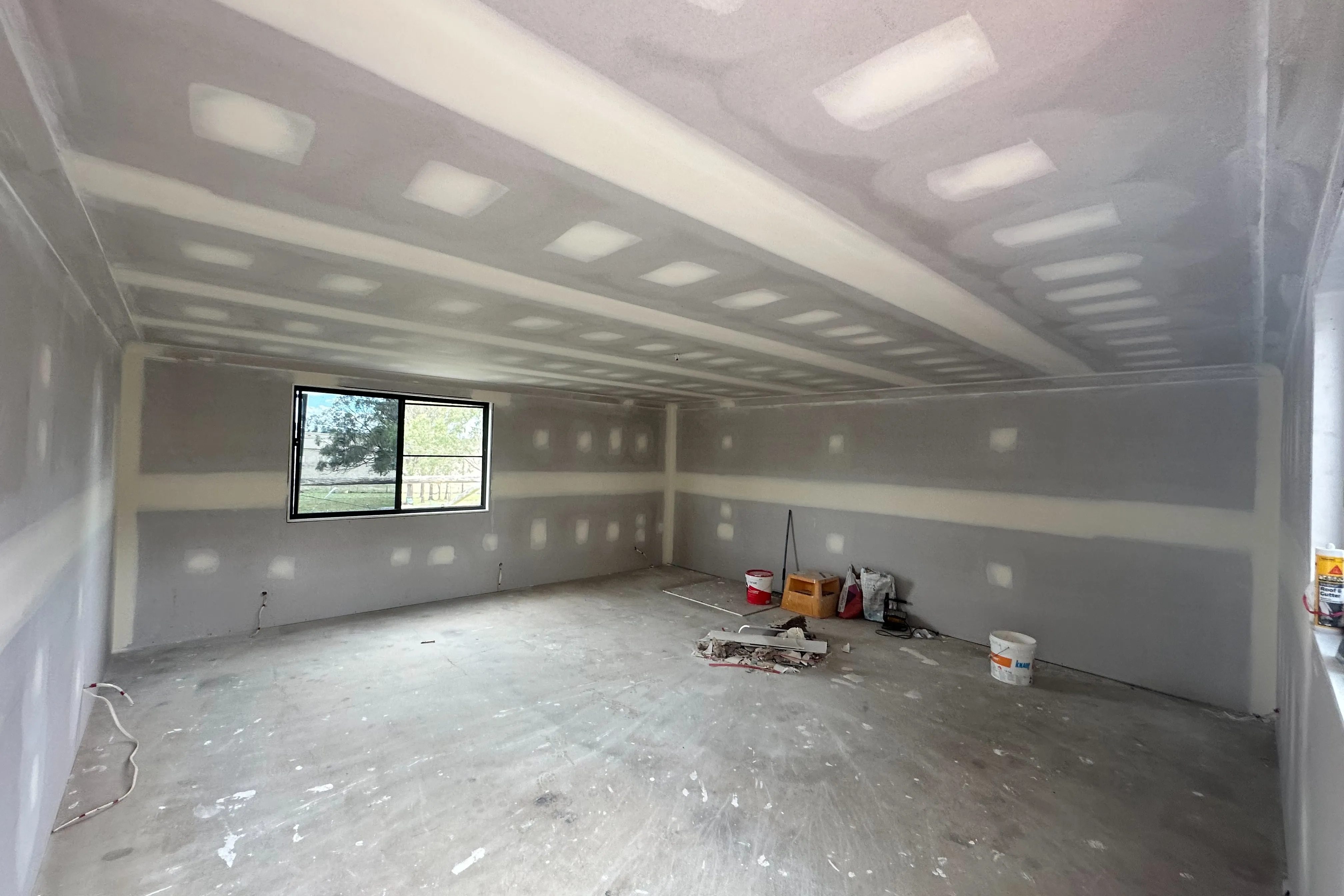 Interior framing and sheeting for shed conversion in East Toowoomba by KGW Builds